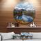Designart - Lake with Pine Trees Reflecting Sky' Extra Large Landscape Metal Circle Wall Art